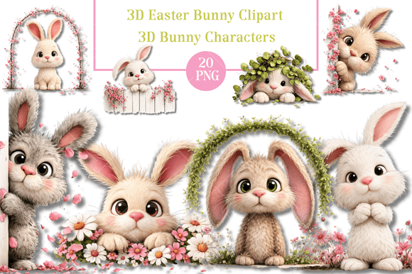 3D Easter Clipart Spring Bunny: A Versatile Design Resource