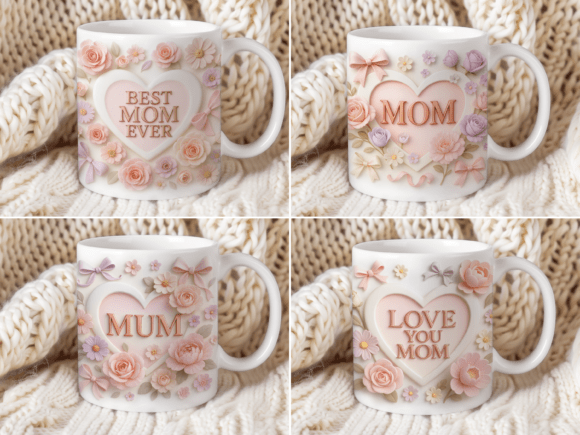 3D Effect Mother’s Day Mug Wrap Bundle: A Creative and Personalized Way to Celebrate Mom