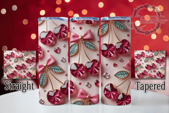 3D Inflated Rhinestone Cherry Tumbler: A Stylish Addition to Your Drinkware Projects