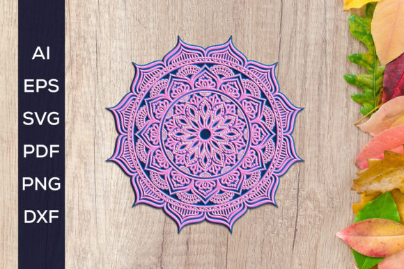 3D Layered Mandala – Multilayer Cut File: A Versatile Digital Resource for Creative Projects