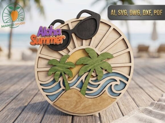 Aloha Summer 3D Layered Tropical Sign: A Modern Twist on Tropical Decor