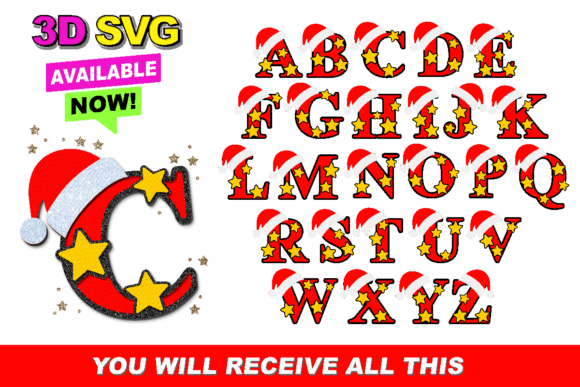 Alphabet 3D SVG Christmas: Creative Cutting Made Easy