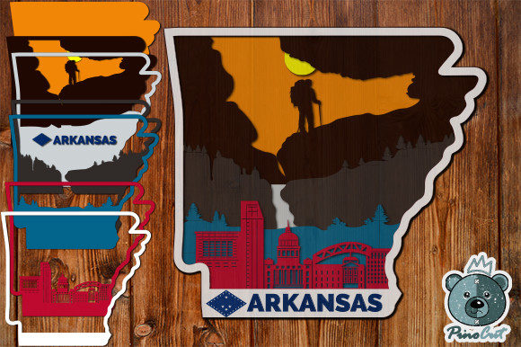 Arkansas, 3D Layered Tropical: A Practical Project for CNC and Laser Cutting