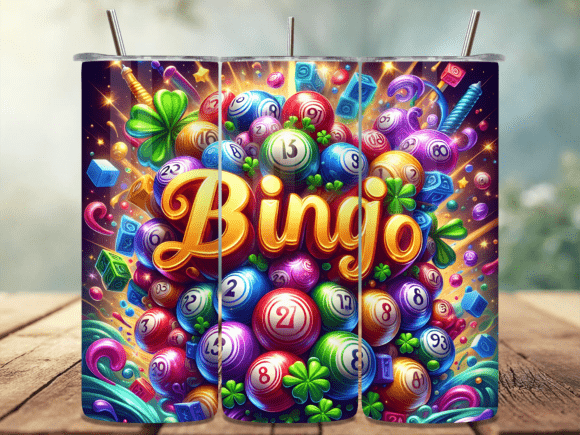 Colorful Lucky Bingo 3D Tumbler