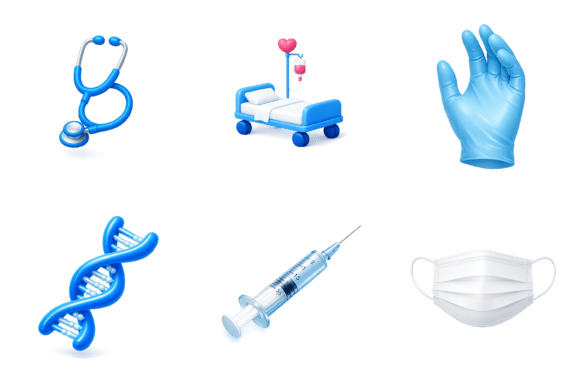 Enhancing Medical Communication with the Hospital Medical Equipment 3D Icon Set