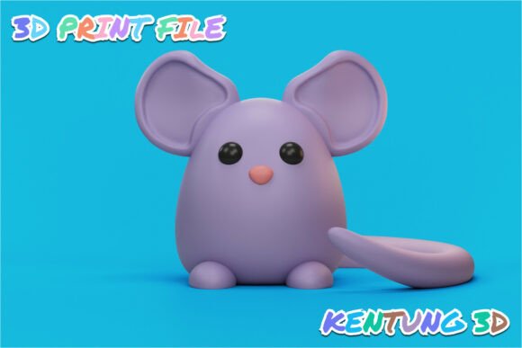 Kawaii Mouse 3D Print Model