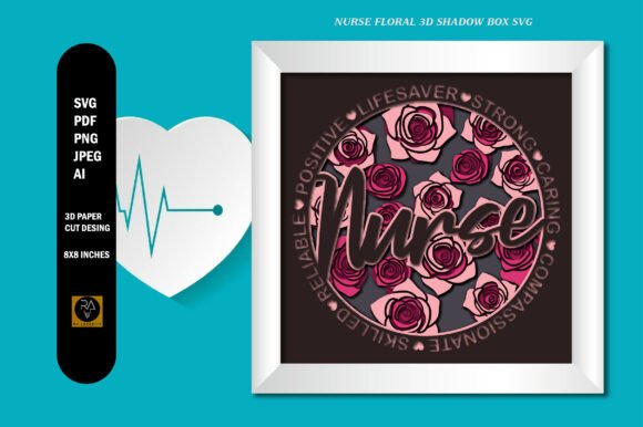 Nurse Floral 3D Shadow Box SVG: A Detailed Evaluation